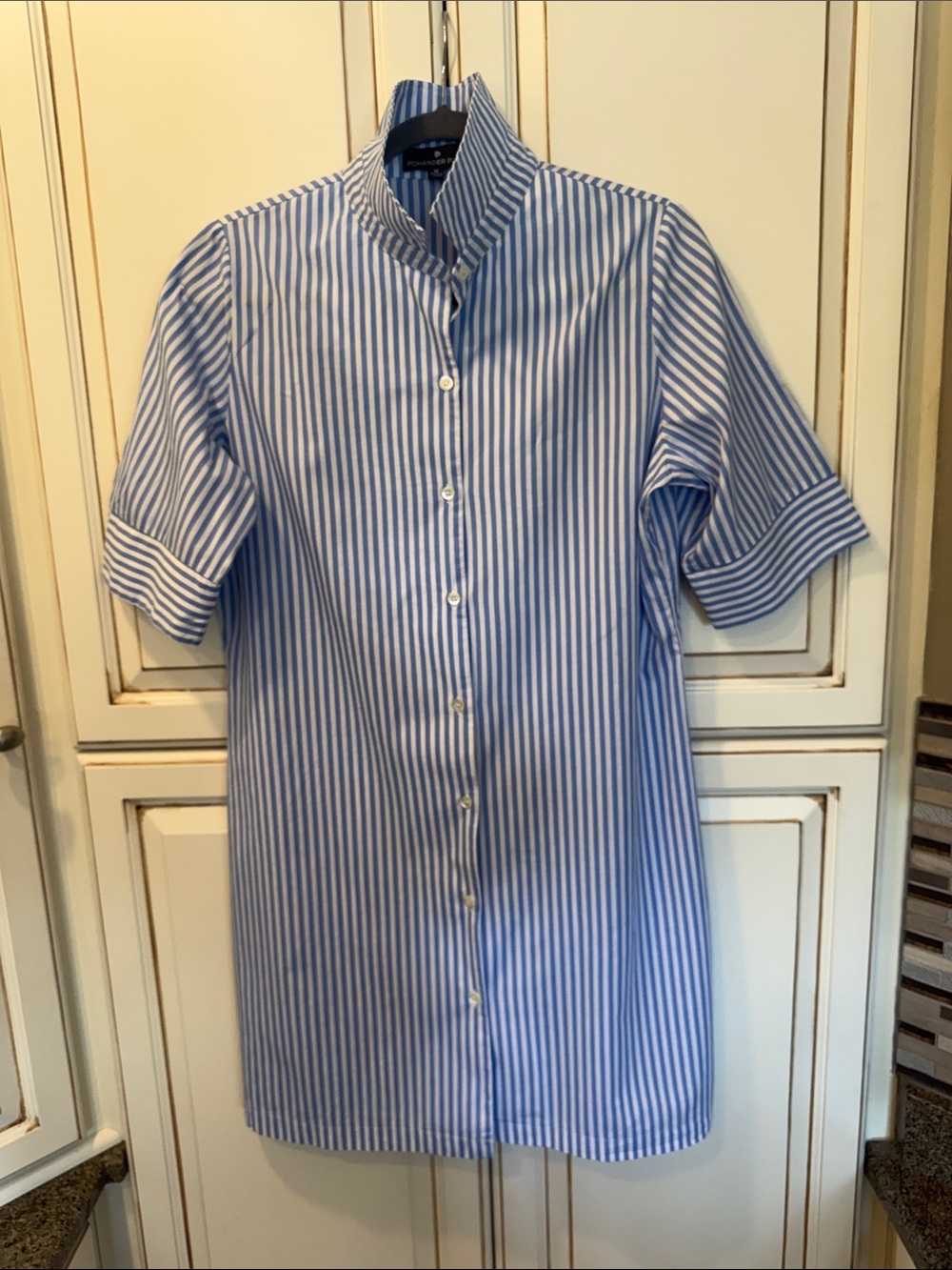 Tuckernuck Pomander Place Lillian Shirt Dress Blue Striped- SZ M